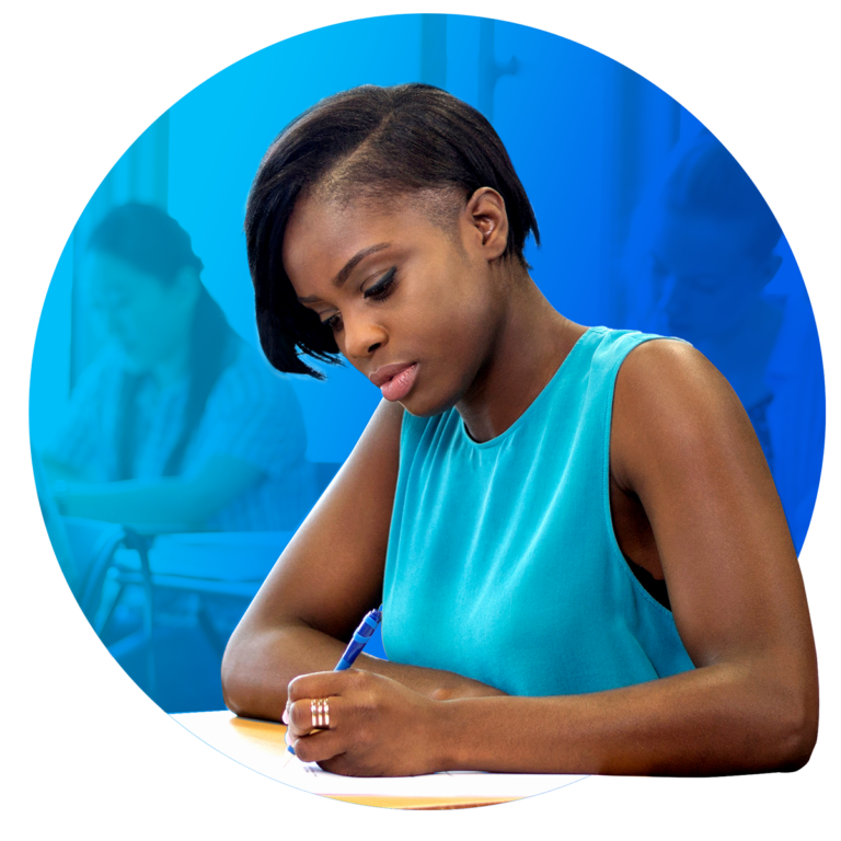 Student attending a Boot Camp taking a test