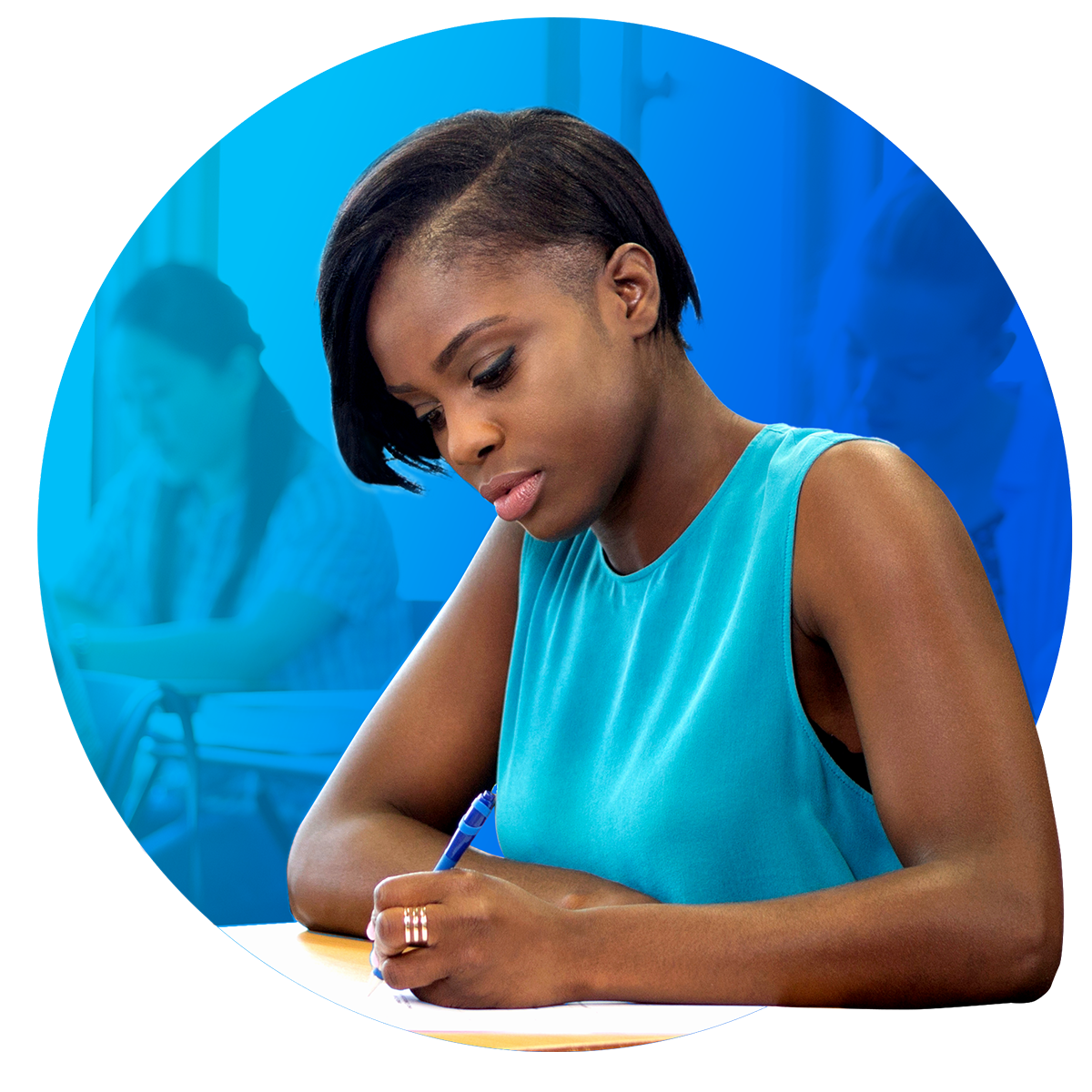 Student attending a Boot Camp taking a test