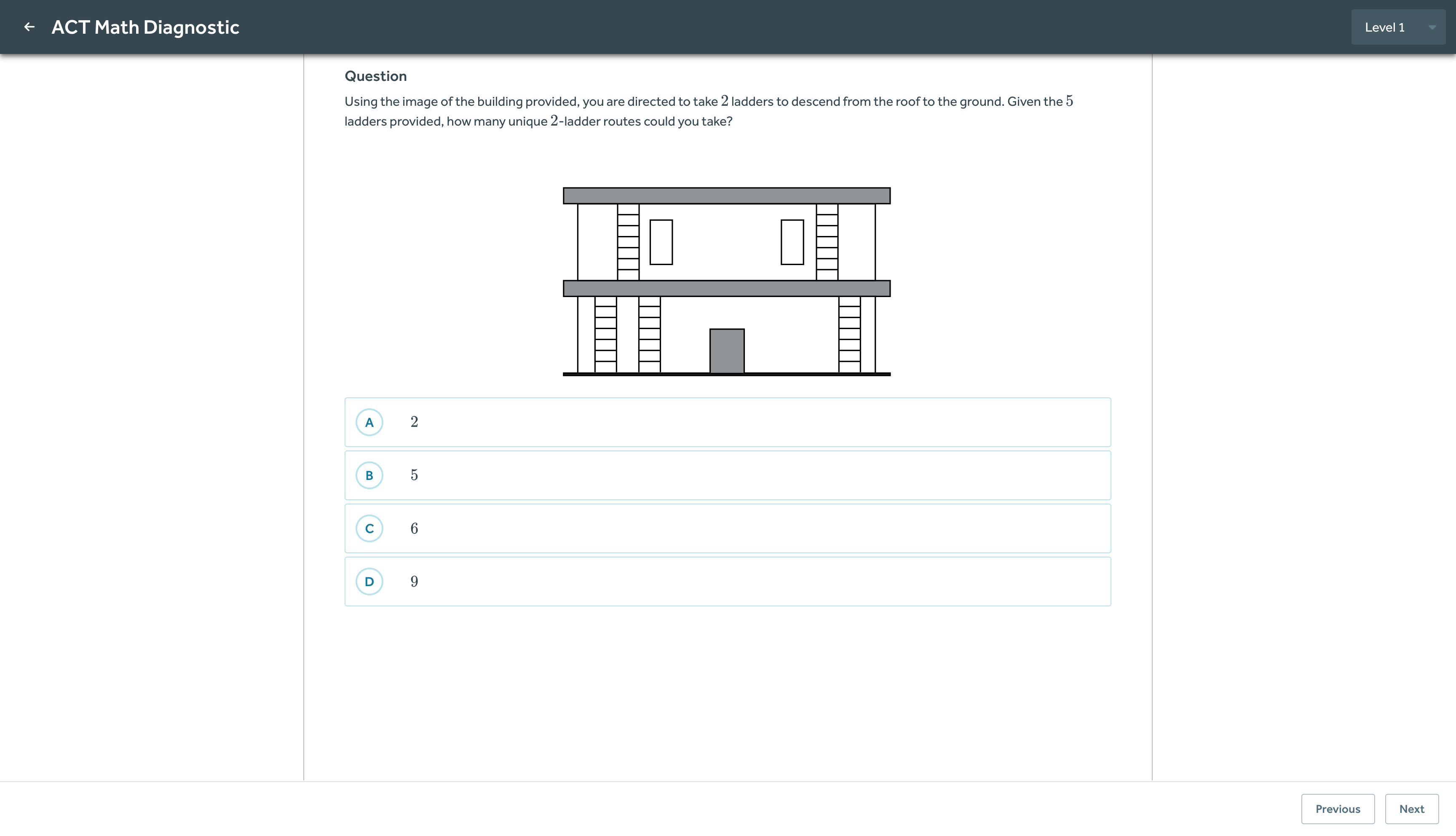 Math Diagnostic Question
